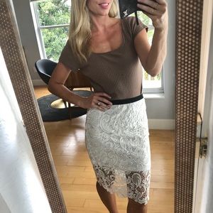 Lace Pencil Skirt
